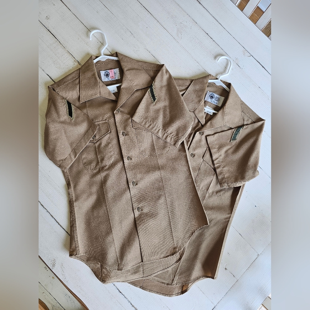 USMC Service Khaki Short-Sleeve Shirt ×2